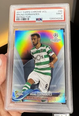 Bruno Fernandes 2017-18 Topps Chrome UEFA Rookie Refractor SP Sporting - PSA 9 - Image 1 of 2