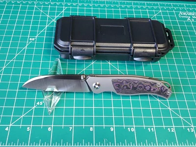 Faca de bolso dobrável Tuyaknife Envy V4 W cabo de titânio e carbono gordo e CPM-S90V - Imagem 1 de 4