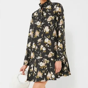 Tuckernuck Midnight Garden Tate Mini Shirt Kleid Damen Gr.XS schwarz geblümt - Bild 1 von 11