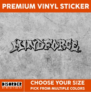 MINDFORCE GRAFFITI [VINYL STICKER]-for WINDOW-LAPTOP-FOLDER-YOU PICK COLOR/SIZE - Bild 1 von 6