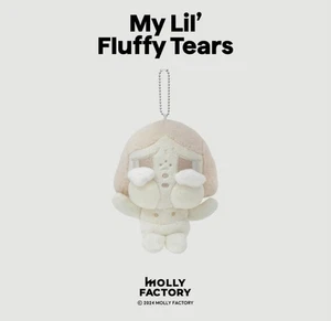 *Authentic* CRYBABY My Lil' Fluffy Tears Plush Keychain White Molly Factory - Picture 1 of 3