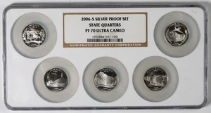 2006-S Silver Proof 5-Coin Set NGC PF70 Ultra Cameo 1C 5C 10C 50C $1 - Picture 1 of 2