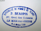 TAMPON ANCIEN POMMES DE TERRE P. BEAUPIN LE MEE (77)