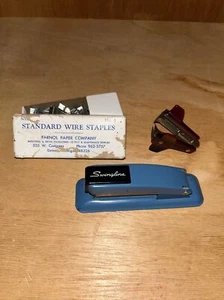 Vintage Swingline Cub Stapler Blue (Works)/ Red Swingline Staple Remover + Bonus - Picture 1 of 23