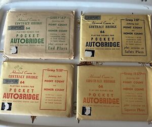 Lot Vintage 1950s Advanced Course Contract Bridge Pocket Autobridge Group 5-12