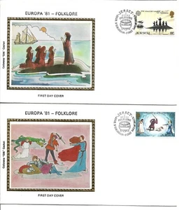 1981 FDC, FOLKLORE, EUROPA 81, COLORANO SILK,x2 - Picture 1 of 1