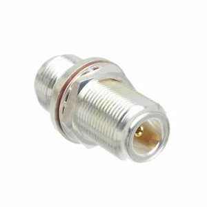 N Female Jack to N Female nut Bulkhead RF Coax Adapter Connector Silver plated - Picture 1 of 4