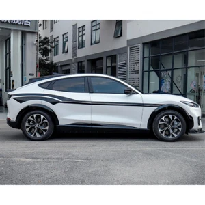 Schwarze Rennstreifen Auto Aufkleber Seiten Karosserie Decals für Mustang Mach-E 2021-2025 - Bild 1 von 5