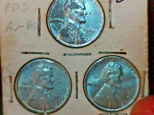 1943PDS Lincoln Cent Set - Picture 1 of 2