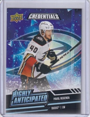 pavol regenda, anahiem ducks. 2022-23 credentials highly anticipated # HA-33 - Image 1 of 2