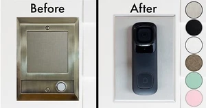 Doorbell Wall Plate for Lorex 2k & 4k Wired: Upgrade NuTone, More - STAINLESS - Picture 1 of 3