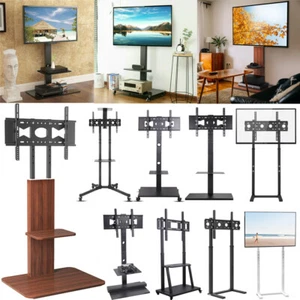 23"-100" Swivel Tilt Mobile TV Cart Rolling Height Adjust TV Trolley Floor Stand - Picture 1 of 128