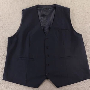 Wool Vest 3XL Blue 100% Wool Pockets 5 Button 54R - Picture 1 of 5
