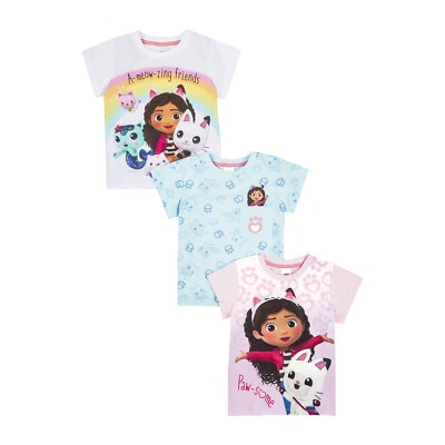 Paquete de 3 camisetas para casa de muñecas Gabbys para niñas 3 piezas camisetas para casa de muñecas Foto 1 de 4
