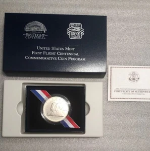 2003 First Flight Silver Dollar UNC Centennial Commemorative Coin - Picture 1 of 12