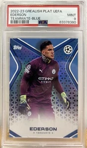 2022-23 Ederson Grealish Platinum UEFA Teammate Blue 25/25 PSA 9 Man City Brazil - Picture 1 of 2