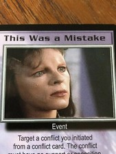 THIS WAS A MISTAKE THE GREAT WAR BABYLON 5 CCG RARE CARD NEAR MINT NEVER PLAYED