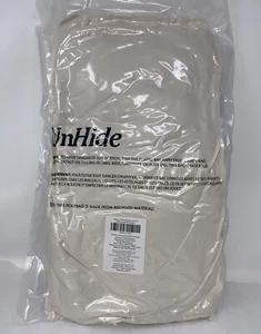 UnHide Small SQUISH Pillow Beige 10”x18" Rectangular Soft Faux Fur Brand New - Picture 1 of 4