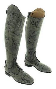 Königs Reitstiefel Dressurstiefel Springstiefel Schlangenleder Gr. 5 H 52 W 35 - Bild 1 von 8