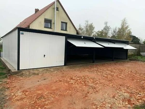 Blechgarage 10x4,5x2,14 4-Fach Garage KFZ Lager Fertiggarage | 10746!! - Bild 1 von 4