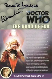 Doctor Who: The Mind of Evil DVD Insert Signed by FERNANDA MARLOWE & PIK SEN LIM - Foto 1 di 1