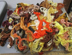 bag full of 6.5 oz of DMC embroidery thread floss, various colors partial skeins - Picture 1 of 7