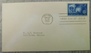 First Day Issue Service Above Self 1955 Chicago IL Vintage Stamp Envelope Cover - Picture 1 of 4