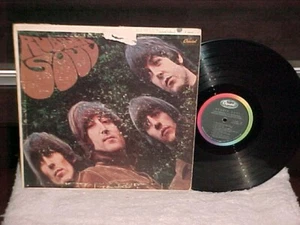 The Beatles "RUBBER SOUL" LP Capitol Mono 1965 Beatles Name Missing From Label - Imagen 1 de 2