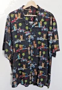 Camisa negra Tori Richard Harley Davidson temática manga corta con botones talla XL - Imagen 1 de 8