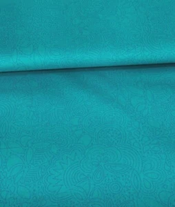 Alison Glass 8450 Stitched Peacock Blue Fabric, 1/2 Yard - Picture 1 of 1