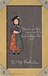 Postal: To My Valentine, Scottish Girl, Tuck's UDB 1900 - Imagen 1 de 2
