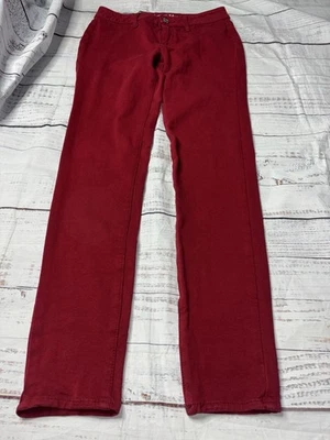 American Eagle Knit X Jegging Pants Womens 8 Long Red Mid Rise Super Stretch - Image 1 of 4