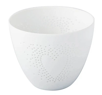 feiner Teelichthalter klein aus Porzellan Herz von räder design - Bild 1 von 3