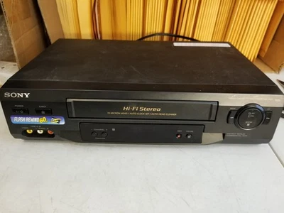 VCR estéreo Hi-Fi Sony SLV-N51 4 cabezales - mal seguimiento automático para piezas o reparación Foto 1 de 4