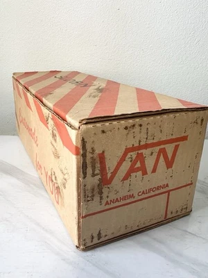 Caja de zapatos Anaheim HOUSE OF VANS solo vintage principios de los 70 rayas naranjas RARA Foto 1 de 4