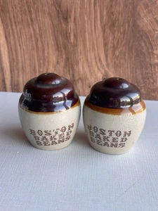 Boston Baked Beans Keramik Salz Pfefferstreuer braun hellbraun Vintage - Bild 1 von 4