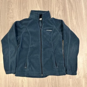Columbia Damen Fleecejacke mit durchgehendem Reißverschluss dunkelblau Größe M - Bild 1 von 4