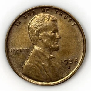 1938-S Lincoln Wheat Cent ss • frühes Datum • saubere Oberflächen - Bild 1 von 2