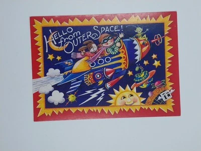 Linda tarjeta de felicitación del espacio exterior todo Foto 1 de 3