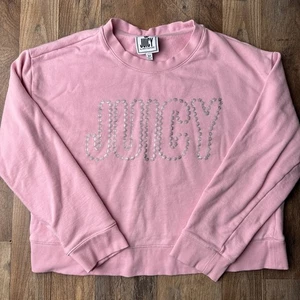 Juicy Couture Sweatshirt Women's Medium Pink Y2K Crown Athletic Crew Neck 6091 - Picture 1 of 10
