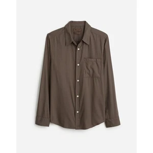 Neu mit Etikett Madewell The Perfect Herrenhemd weich fallender Twill dunkel Überschuss grün Größe L - Bild 1 von 12