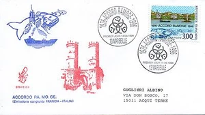 Repubblica Italiana 1996 FDC Venetia Club Accordo RA.MO.GE. (E) - Foto 1 di 1