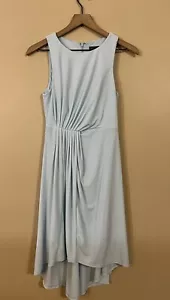 Neu mit Etikett White House Black Market himmelblau plissiert asymmetrischer Saum Kleid Gr. 00 - Bild 1 von 8