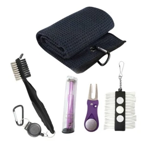 5 PCS Golf Gift Accessories Club Brush Cleaning, towel Set, UK STOCK & SELLER - Picture 1 of 4
