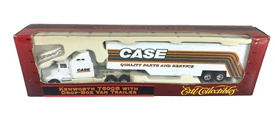 4268 Ertl HO 1/87 Case Kenworth T600B Tractor w/Drop-Box Van Trailer - Image 1 of 3