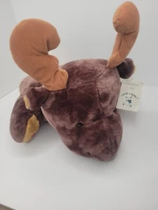 1990 Teddy Tech Inc Reindeer Moose Stuffed Animal 14'' Cough Buddy Hospital VTG - Picture 1 of 12