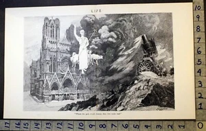 1914 MILITARY WWI CATHEDRAL CHURCH RELIGION BROUGHTON ARTIST PRINT FC3299A - Picture 1 of 1