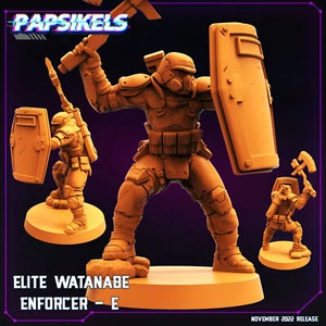 Elite Watanabe Enforcer E | Papsikels |  | RPG D&D Wargaming 3D Printed Mini - Picture 1 of 1