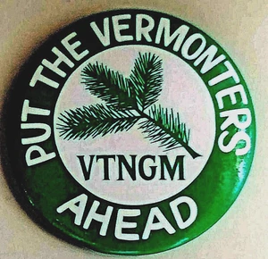 VERMONT NATIONAL GUARD MUSEUM 1977 Camp Johnson pinback button - Vermont History - Picture 1 of 1