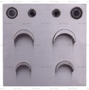 4 MOON SHAPED STEEL DISC CUTTER 9 MM- 21 MM JEWELLERY MAKING DESIGNS PATTERNS - Picture 1 of 4